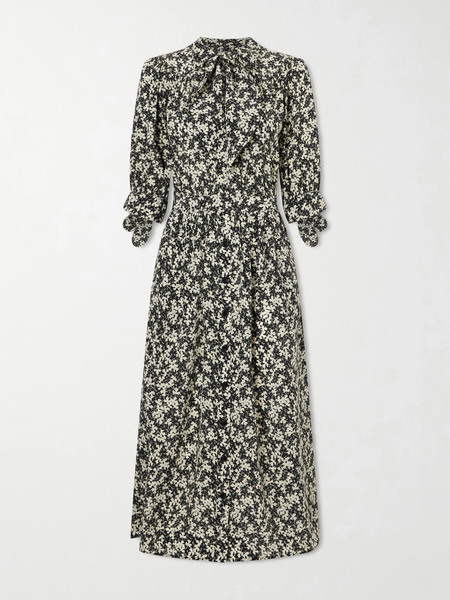  Maison Mayle Maison Mayle - Lala Patterned Silk-crepe Midi Dress - Multi 