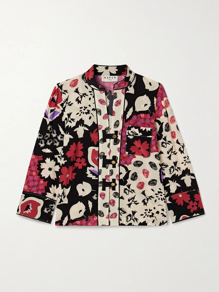  Maison Mayle Maison Mayle - Nadege Printed Silk-crepe Blouse - Multi 