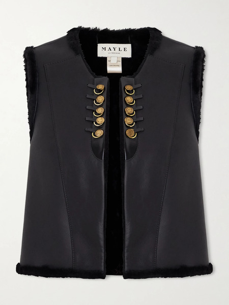  Maison Mayle Maison Mayle - Yves Shearling Vest - Black 
