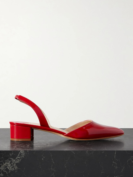  Manolo Blahnik Manolo Blahnik - Aspro 30 Patent-leather Pumps - Red 