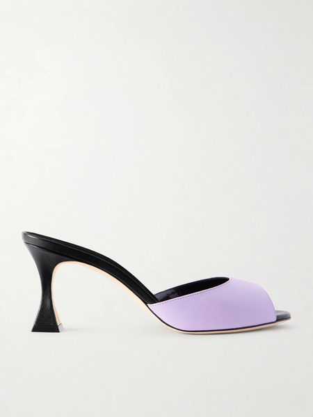  Manolo Blahnik Manolo Blahnik - Jadaron 70 Leather Mules - Lilac 
