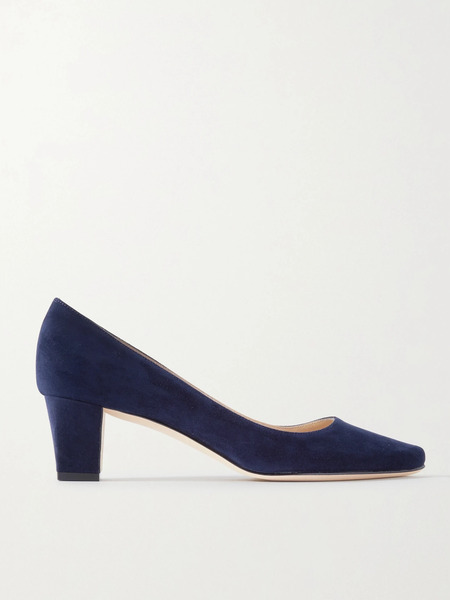 Manolo Blahnik Manolo Blahnik - Okkatopla 50 Suede Pumps - Navy 