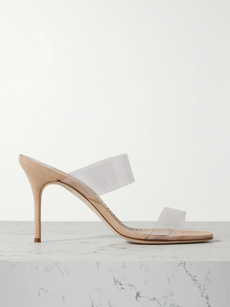  Manolo Blahnik Manolo Blahnik - Scolto 90 Pvc Mules - Neutral 