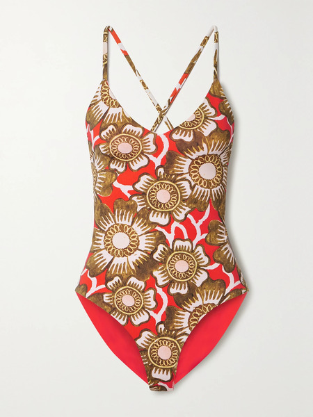  Mara Hoffman Mara Hoffman - Emma Floral-print Swimsuit - Red 