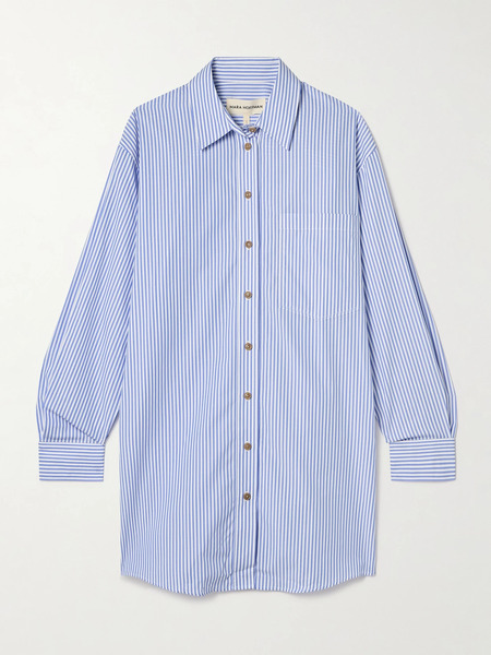 Mara Hoffman Mara Hoffman - Hailey Striped Organic Cotton-poplin Shirt - Blue 