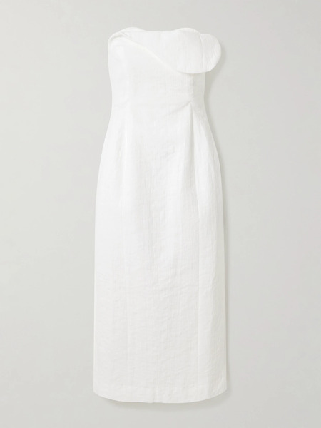  Mara Hoffman Mara Hoffman - Lisha Strapless Organic Cotton-jacquard Midi Dress - Off-white 