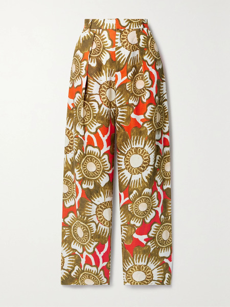  Mara Hoffman Mara Hoffman - + Net Sustain Marella Floral-print Hemp Wide-leg Pants - Red 