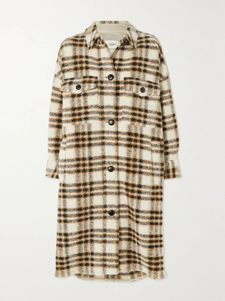  Marant étoile Marant étoile - Fontizi Checked Wool-blend Coat - Ecru 