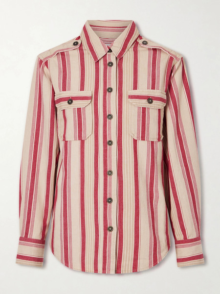  Marant étoile Marant étoile - Gelva Striped Cotton Shirt - Red 