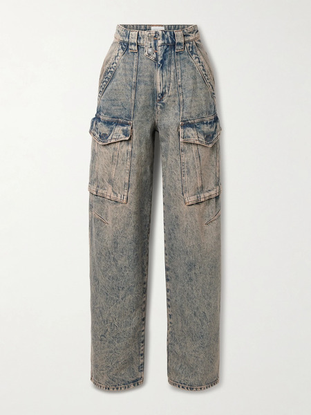  Marant étoile Marant étoile - Heilani High-rise Straight-leg Cargo Jeans - Light Denim 