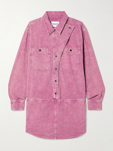  Marant étoile Marant étoile - Ilaya Paneled Denim Mini Dress - Pink 