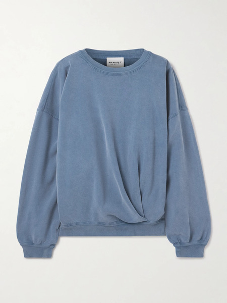  Marant étoile Marant étoile - Sauria Gathered Cotton-jersey Sweatshirt - Blue 