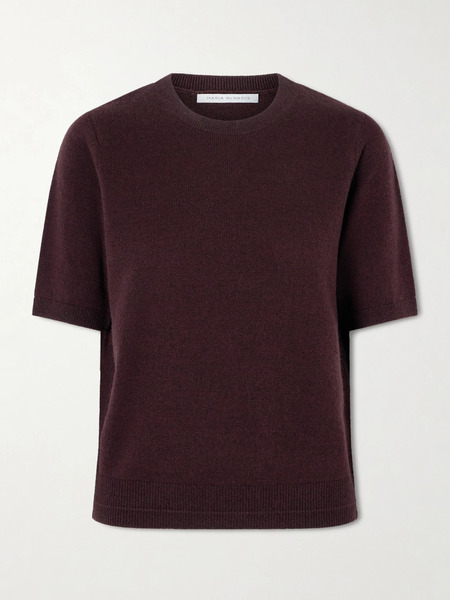  Maria Mcmanus Maria Mcmanus - Cashmere And Cotton-blend Sweater - Plum 