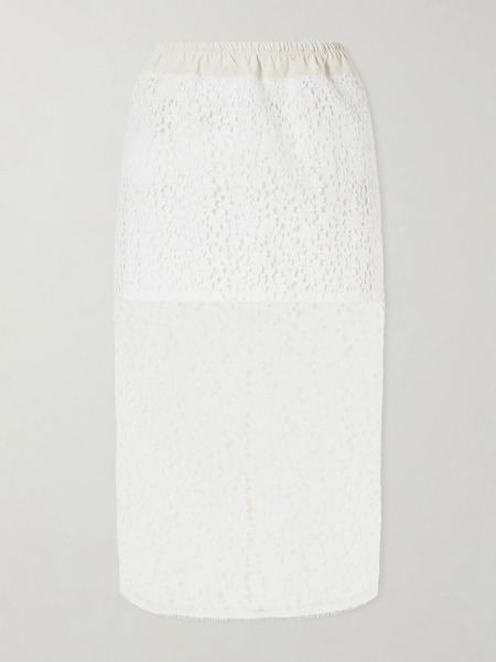  Maria Mcmanus Maria Mcmanus - Cotton-lace Midi Skirt - White 