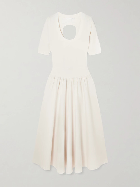  Maria Mcmanus Maria Mcmanus - Cutout Jersey Maxi Dress - Ivory 