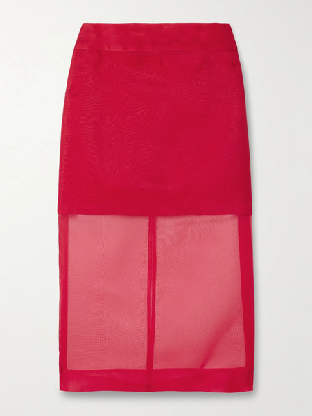  Maria Mcmanus Maria Mcmanus - Layered Silk-organza Midi Skirt - Us2 