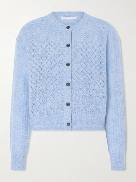  Maria Mcmanus Maria Mcmanus - Pointelle-knit Cardigan - Light Blue 