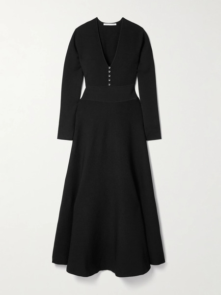  Maria Mcmanus Maria Mcmanus - Stretch-knit Maxi Dress - Black 