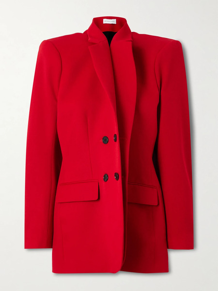  Marie Adam-leenaerdt Marie Adam-leenaerdt - Double-breasted Wool-twill Blazer - Red 