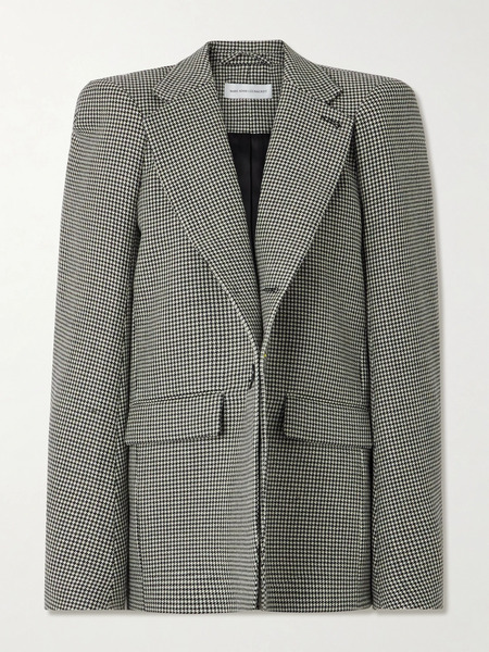  Marie Adam-leenaerdt Marie Adam-leenaerdt - Houndstooth Wool Blazer - Black 