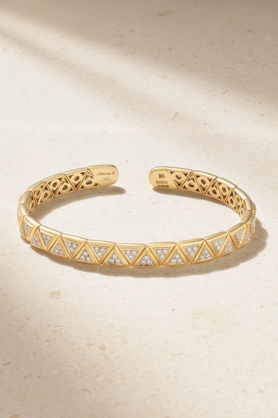  Marina B Marina B - Triangoli 18-karat Gold Diamond Bangle - M 