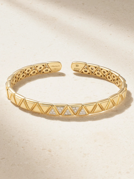  Marina B Marina B - Triangolini 18-karat Gold Diamond Bangle - M 