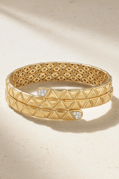  Marina B Marina B - Triangolini Triple 18-karat Gold Diamond Bangle - M 