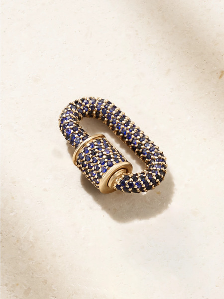  Marla Aaron Marla Aaron - Allstone Chubby Babylock 14-karat Gold Sapphire Pendant - One Size 