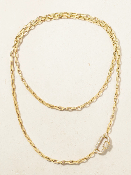  Marla Aaron Marla Aaron - Biker Chain 14 And 18-karat Gold Diamond Necklace - Multi 