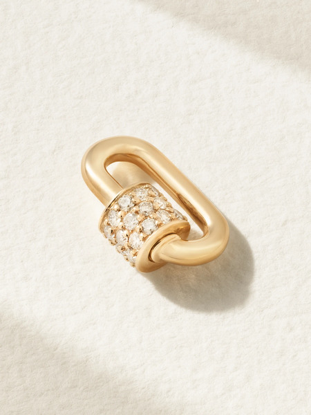  Marla Aaron Marla Aaron - Stoned Chubby Babylock 14-karat Gold Diamond Pendant - One Size 