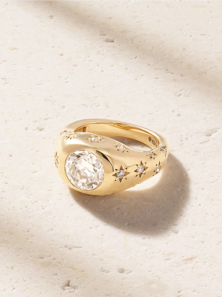  Marlo Laz Marlo Laz - Disco 14-karat Gold Diamond Ring - 3 