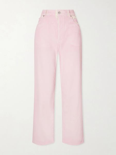  Marni Marni - Distressed High-rise Wide-leg Denim Jeans - Pastel Pink 