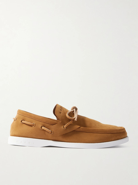  Marni Marni - Embossed Suede Loafers - Tan 