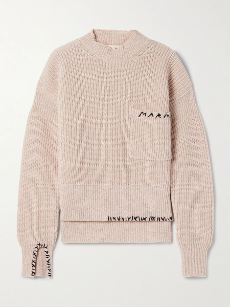  Marni Marni - Embroidered Wool Sweater - Beige 