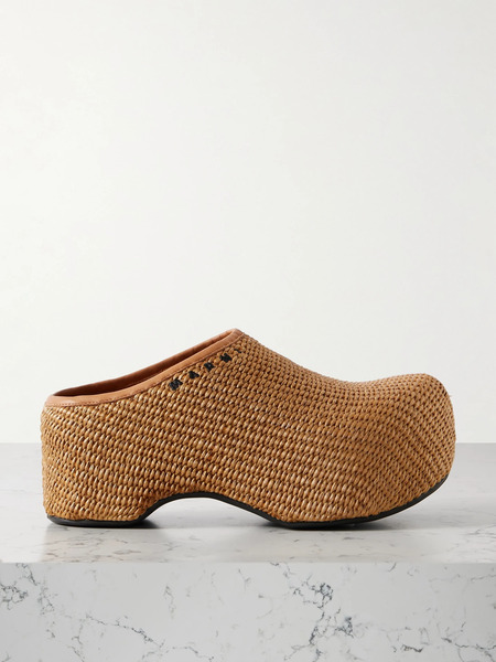  Marni Marni - Sabot Raffia Platform Clogs - Neutral 