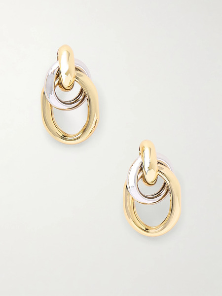  Martha Calvo Martha Calvo - Two Tone Ami Gold And Rhodium-plated Earrings - Multi 