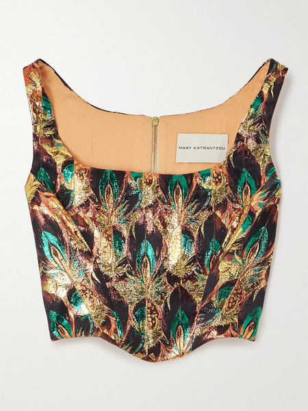  Mary Katrantzou Mary Katrantzou - Metallic Jacquard Blouse - Multi 