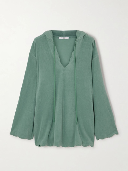  Marysia Marysia - Baughman Hooded Cotton-blend Terry Tunic - Green 