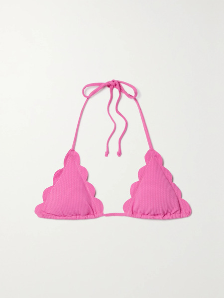 Marysia Marysia - Broadway Seersucker Triangle Bikini Top - Pink 
