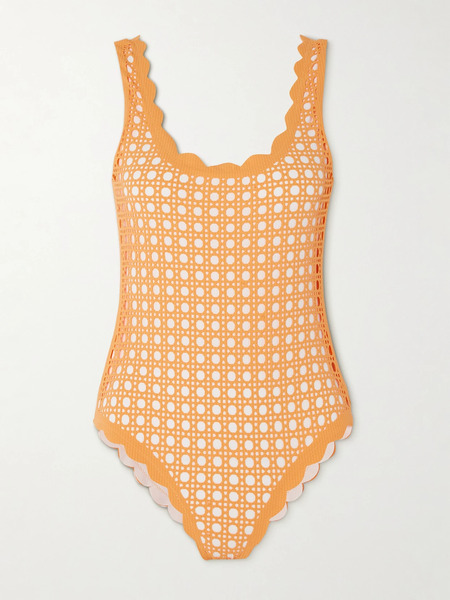  Marysia Marysia - Palm Springs Scalloped Laser-cut Swimsuit - Orange 