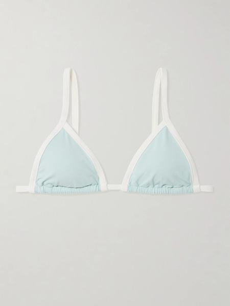  Marysia Marysia - Porto Two-tone Triangle Bikini Top - Light Blue 