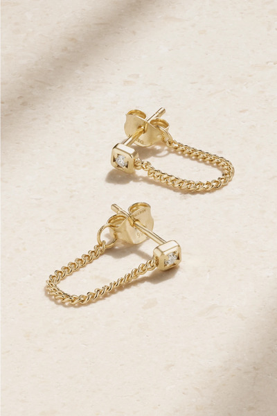  Mateo Mateo - 14-karat Gold Diamond Earrings - One Size 