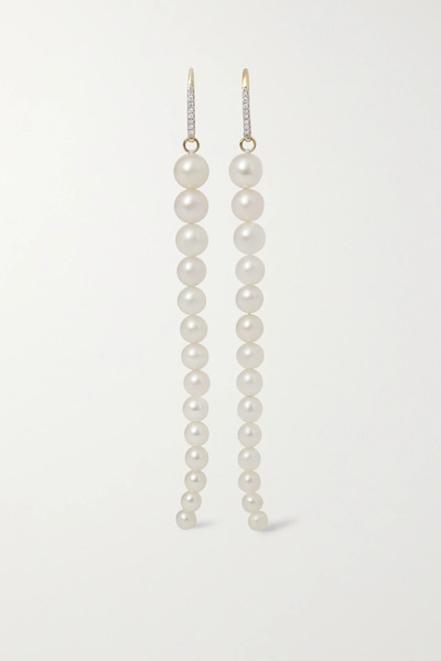  Mateo Mateo - 14-karat Gold, Pearl And Diamond Earrings - White 