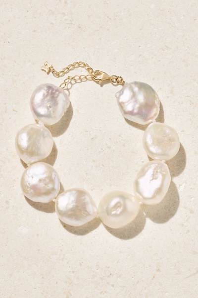  Mateo Mateo - 14-karat Gold Pearl Bracelet - Off-white 