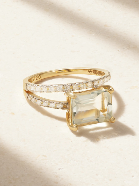  Mateo Mateo - Point Of Focus 14-karat Gold, Amethyst And Diamond Ring - 7 