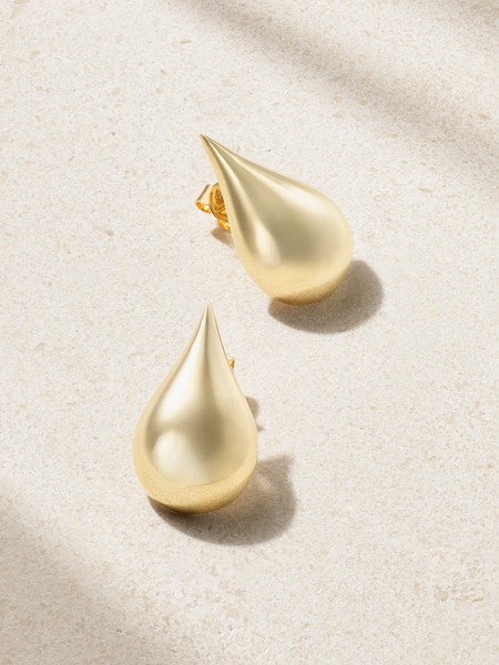  Mateo Mateo - Water Droplet 14-karat Gold Earrings - One Size 