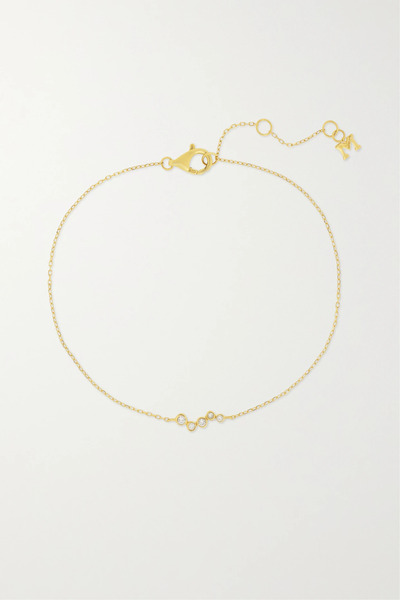  Mateo Mateo - Wave 14-karat Gold Diamond Bracelet - One Size 