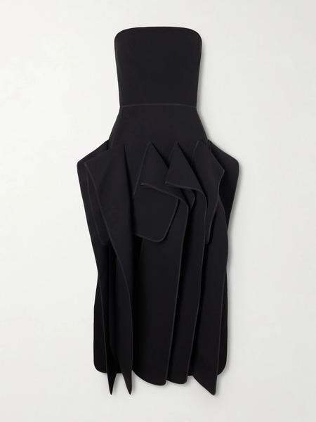  Maticevski Maticevski - Breakout Strapless Crepe Midi Dress - Black 