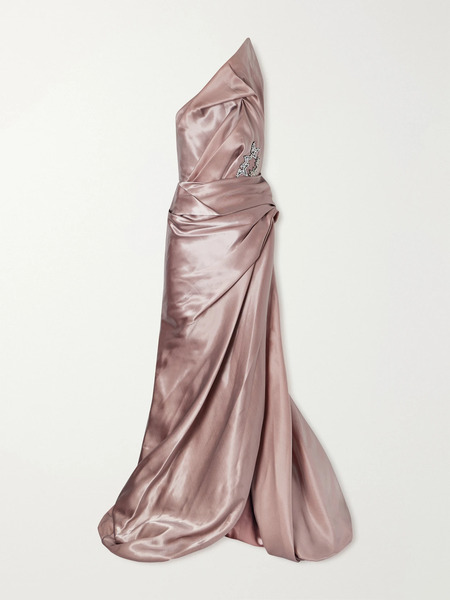  Maticevski Maticevski - Contentment Embroidered Taffeta Gown - Pink 