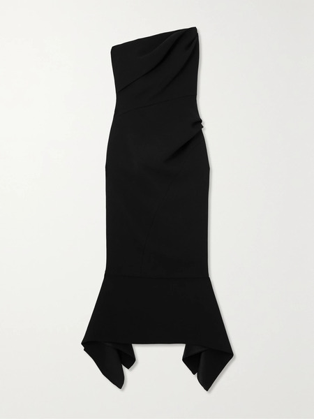  Maticevski Maticevski - Suffix Strapless Draped Crepe Gown - Black 